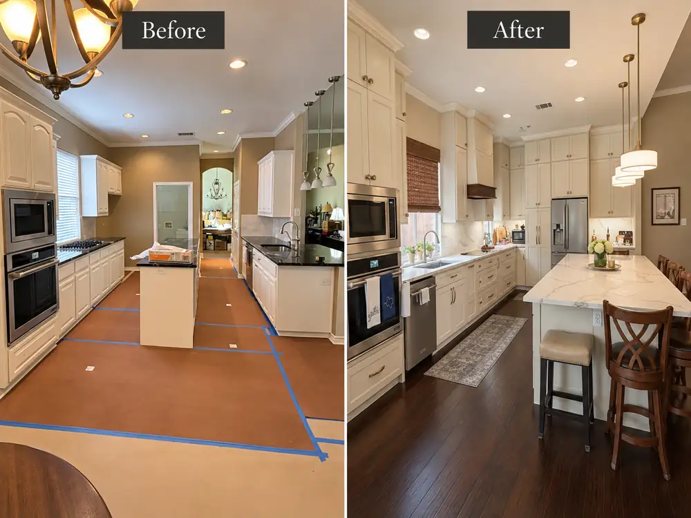 Before and after transformation 1